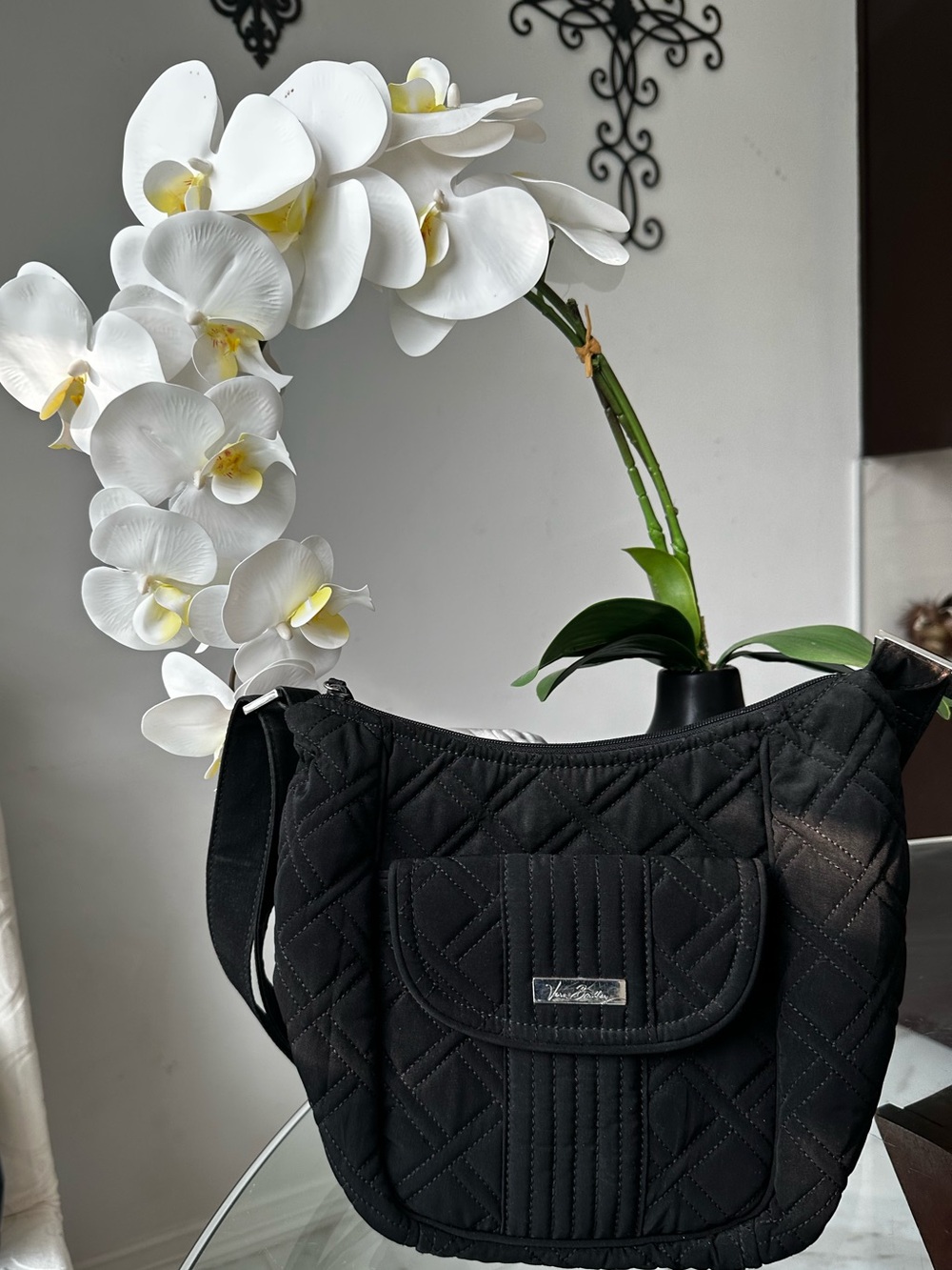 Vera Bradley Black Quilted Crossbody Bag